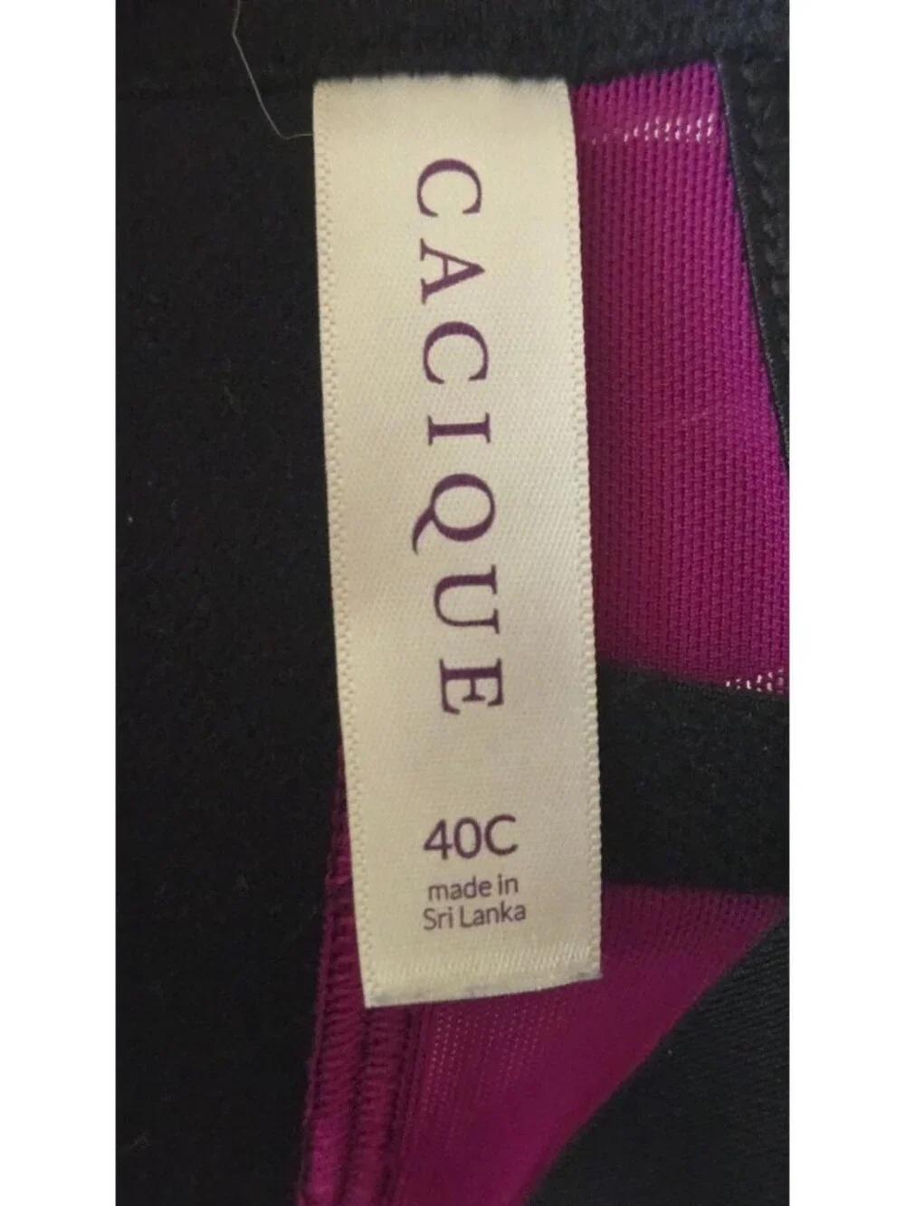 Cacique multicolor Unlined Underwire lace overlay Balconette Bra 40C - Picture 4 of 5